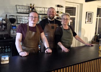 Arrangørerne bag IldWærk. Fra venstre, Dan Søndergaard, Anders Gotsæd og Dorthe Schaltz. Foto: Jesper Kjærgaard
