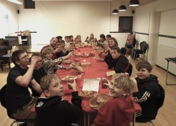 Festlig aften i sognehuset med fokus på de unge i Folkekirken hos Tversted Uggerby Pastorat. Privatfoto