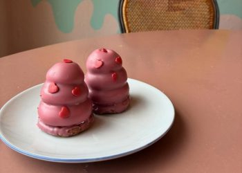 Valentins flødeboller hos "Brød & Kaffe" i Hjørring. Privatfoto