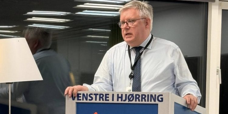 Borgmester Søren Smalbro til generalforsamling hos Venstre i Hjørring By. Foto: Betina D. Jensen.