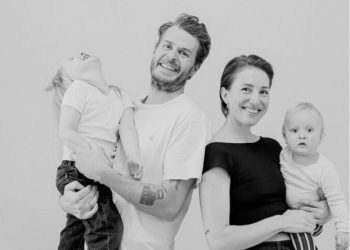 Michala og familie søger bolig. Privatfoto
