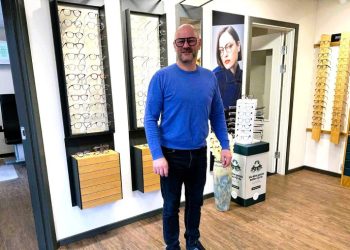 David Jensen hos Kaj Jensen Optik er ny formand i Hirtshals Handel & Erhverv. Foto: Niels Skipper.