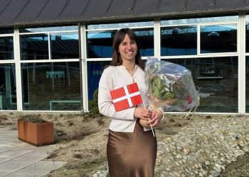 Emma Cens Jensen blev fejret for sin kandidatgrad hos Sustainable Fisheries and Aquaculture - DTU i Hirtshals. Foto: Privat.