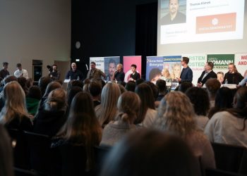Valgdebat på Hjørring Gymnasium. Foto: Foto: Lise Conrad Eriksen.