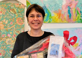 Indehaver Jane Larsen hos Flyvsand. Foto: Privat.