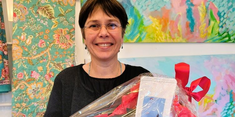 Indehaver Jane Larsen hos Flyvsand. Foto: Privat.