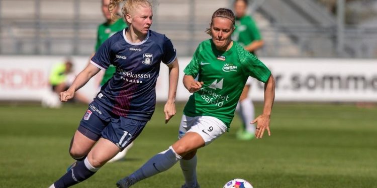 Kampens ene målscorer Sarah Dyrehauge. Foto (arkiv): Jess Madsen.