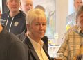 Jette Andersen ved en fejring hos Dana Cup. Foto: Betina D. Jensen.