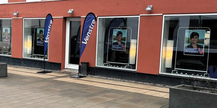 Venstres Valgbutik. Foto: Privat.
