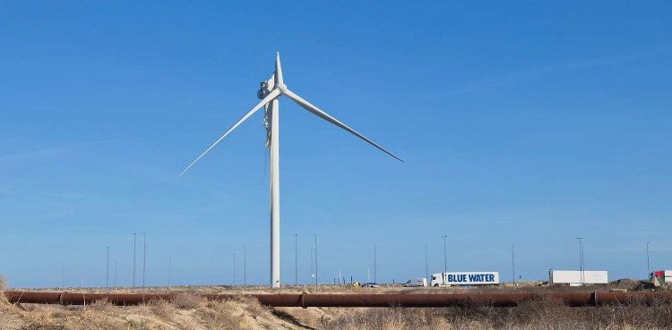 Den uheldsramte mølle i Hirtshals.Foto: Presse-fotos.dk.