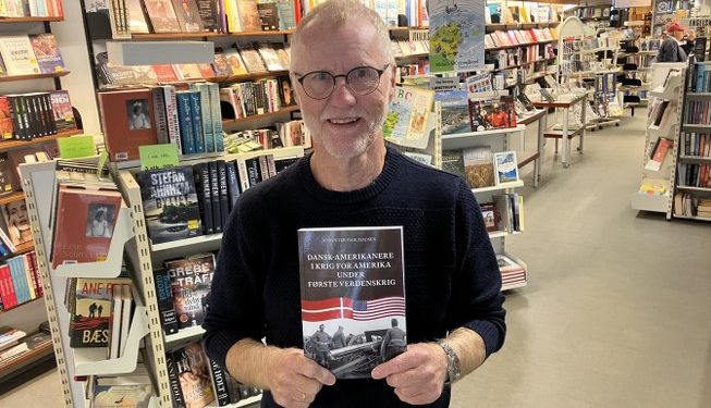 Jens-Peter Fage Madsen udgav i 2025 en meget velskrevet og spændende bog om ”Dansk-amerikanere i krig for Amerika under Første Verdenskrig”. Bogen kan købes hos Betty Mogensens Boghandel i Hjørrings Strømgade. Arkivfoto: Palle W. Nielsen