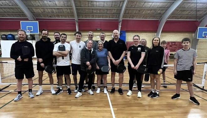 SVIF (Skallerup Vennebjerg Idrætsforening) havde fornøjelsen af at byde velkommen til gæster fra Krif Pickleball Klub fra Ravnshøj. Privatfoto