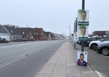Frederikshavnsvej i Hjørring få dage før Folketingsvalget 2026. Foto: Palle W. Nielsen