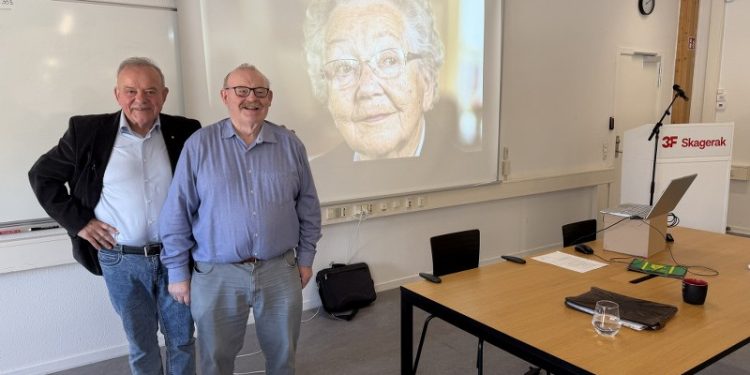 Hasse Boe og Hardi Pedersen hos 3F Skagerak. Foto: Privat.
