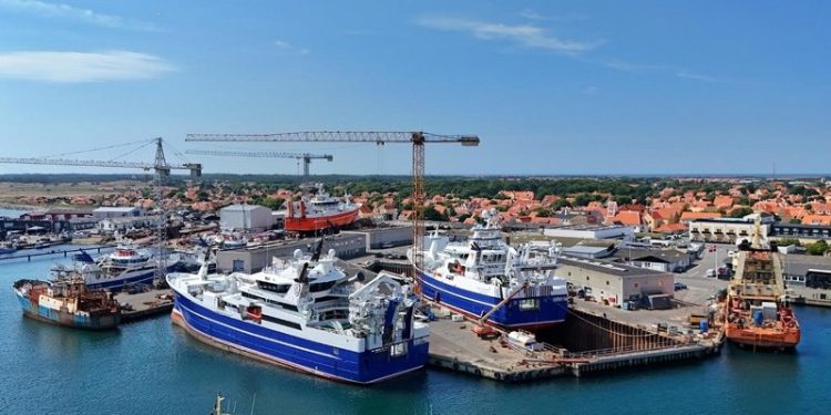 Karstensens Skibsværft reparationsafdeling i Skagen. Foto: Karstensen Gruppen.