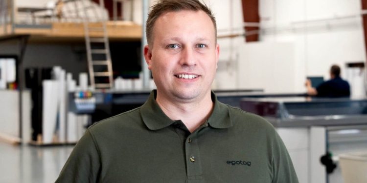 Indehaver og direktør Kristian Klokkerholm hos Egotag. Foto: Sparekassen Danmark.