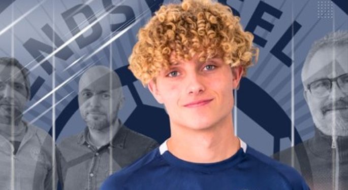 Malte Vinther Sørensen i trøjen for Vendsyssel FF. Foto: Kanal Frederikshavn.