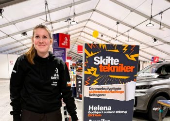 Matholde fra Egotag klar ved DM i Skills 2026. Foto: Privat.