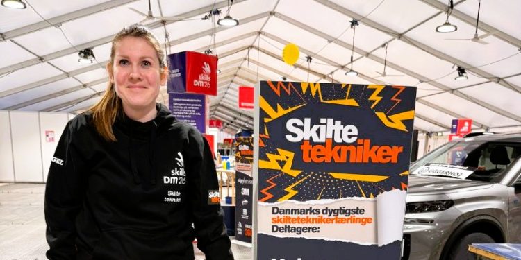 Matholde fra Egotag klar ved DM i Skills 2026. Foto: Privat.