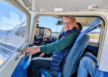 Ole Baggesen er klar til at flyve rundture. Arkivfoto: Niels Helver.
