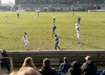 Nord Energi Arena i Hjørring fra en kamp mellem Vendsyssel FF og Brabrand. Arkivfoto: Palle W. Nielsen