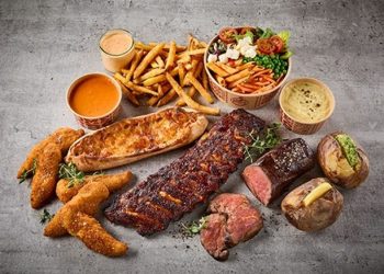Udvalg af take away hos Bone's. Pressefoto