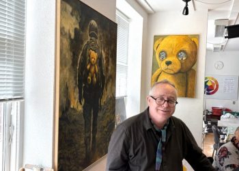 Brian Lykkes flotte malerier er også et indlæg i debatten. Foto: Palle W. Nielsen