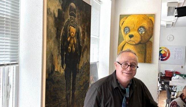 Brian Lykkes flotte malerier er også et indlæg i debatten. Foto: Palle W. Nielsen