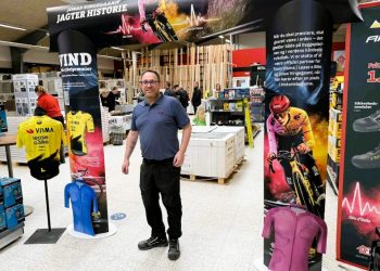 Butikschef Claus Møller Nielsen havde god grund til at smile i Bygma.  Foto: Niels Skipper.