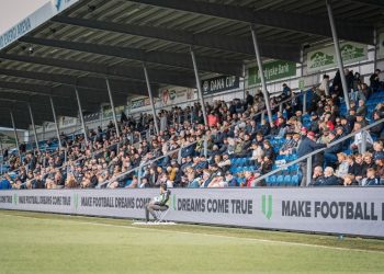 Stærk opbakning på lægterne i Nord Energi Arena. Foto: Vendsyssel FF.