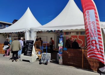 Hjørring Bibliotekernes stand på Naturmødet 2026 i Hirtshals. Foto: Elling.