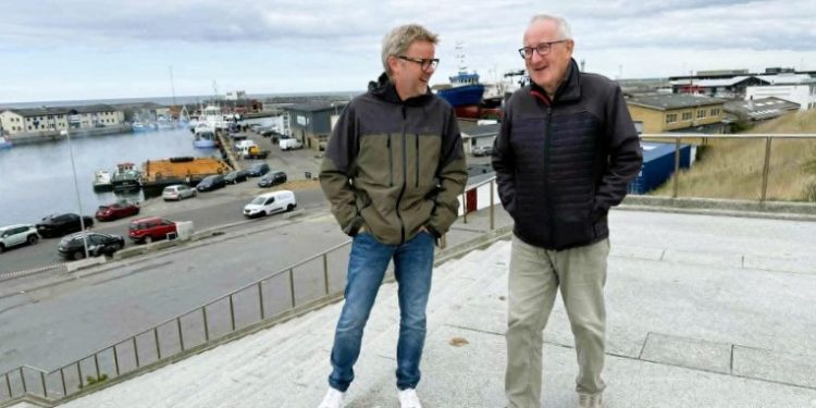 Naturmødechef Leif Lund Jakobsen mødtes i dag med handelschef Per Martensen for at afklare de sidste ting op til Naturmødet 2026. Foto: Niels Skipper.