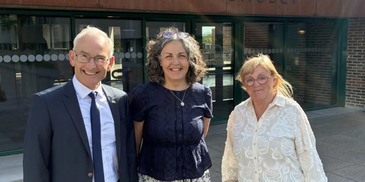 Per Larsen (K), Mette Hardam (V), Kirsten Morild Andersen (A). Foto: RN.