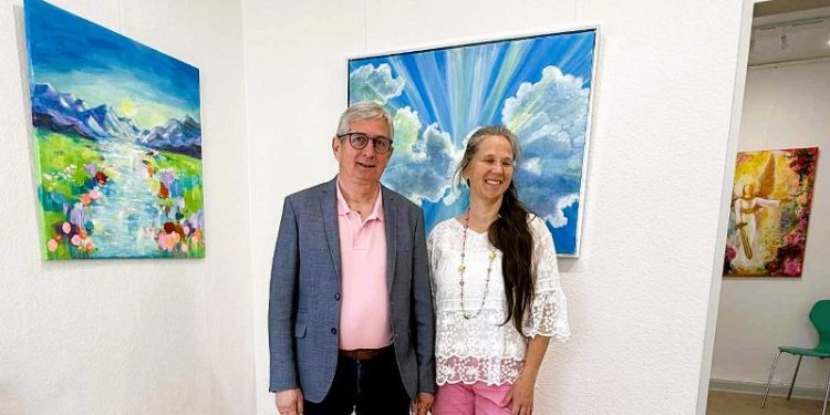 Kurt Bærentsen og den tyske kunstner Tabea Hintze-Mertins. Foto: Niels Skipper.