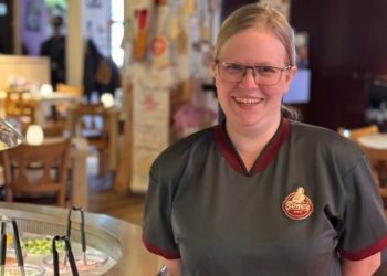 Sara fortæller, at Bone’s er den bedste arbejdsplads. Privatfoto