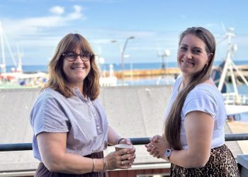 Byrådspolitikerne Mette Jensen (C) og Gry Bruun Nielsen (B) var et par af de lokale stemmer i Det Nordjyske Fiskerikommunenetværk. Foto: Læsø Kommune.