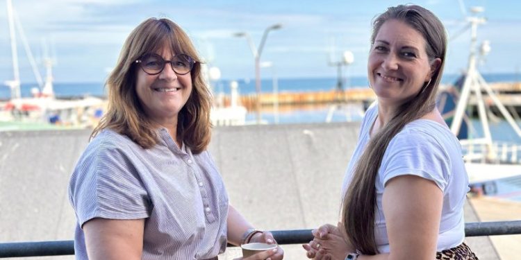 Byrådspolitikerne Mette Jensen (C) og Gry Bruun Nielsen (B) var et par af de lokale stemmer i Det Nordjyske Fiskerikommunenetværk. Foto: Læsø Kommune.