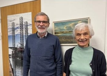 Jacob Madsen og Sigrid Nedergaard. Foto: Hirtshals Bibliotek.