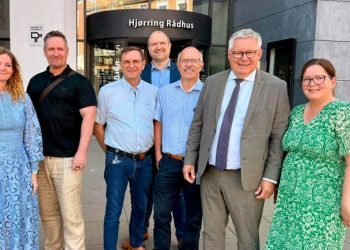 Venstres byrådsgruppe med Betina D. Jensen, Claus Mørkbak Højrup, Michael Engbjerg, Christian Engen, Lars Høgh, Søren Smalbro og Lone Olsen. Foto: Privat.