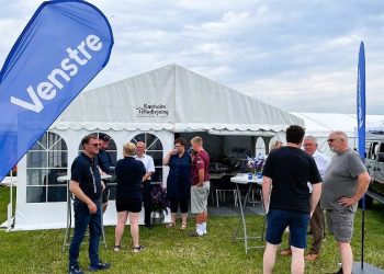 Borgmesterpartiet Venstre var traditionen tro repræsenteret med en stand på weekendens Hjørring Dyrskue. Foto: Privat.