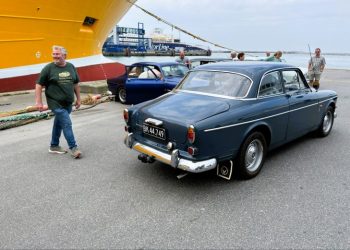 Claus Olsen var arrangør af Volvo Amazon Klub Danmarks rundvisning på HG 333 Isafold. Foto: Niels Skipper.