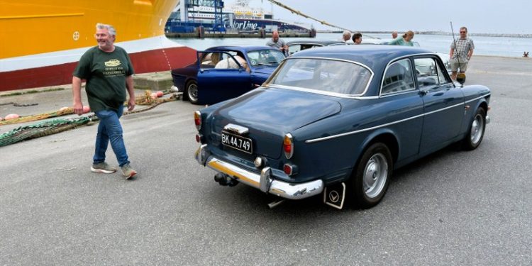 Claus Olsen var arrangør af Volvo Amazon Klub Danmarks rundvisning på HG 333 Isafold. Foto: Niels Skipper.