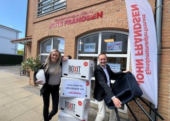 Sabine Nielsen og Thomas Beith fra Ejendomsmæglerfirmaet John Frandsen. Foto: Privat.