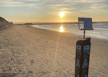 Station til CoastSnap ved Løkken Strand. Foto: Hjørring Kommune.