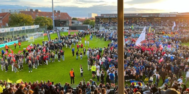 Dana Cups åbningsceremoni på Nord Energi Arena. Foto: Hjørring Kommune.