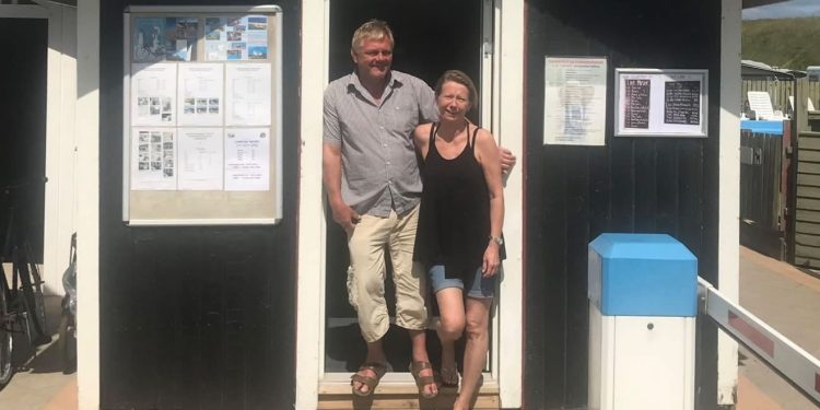 Line og Mogens hos Egelunds Camping i Lønstrup. Foto: Privat.-
