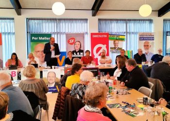 Vælgermøde på Kligården i TVersted. Foto (arkiv): Elling.