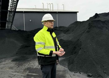 Direktør Peder Nickelsen hos Stiesdal SkyClean vest for Vrå. Foto: Niels Skipper.