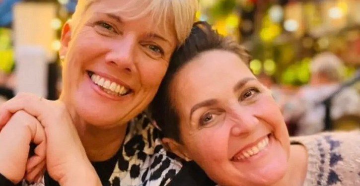 heresa Berg Andersen og Pia Olsen Dyhr fra SF. Foto: Privat.